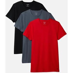 Calvin Klein Men's 3-Pack Cotton Classics T-Shirts, Turbulence / Adrenaline Rush / Black - Red - Size: 38 Calvin Klein Men's 3-Pack Cotton Classics T-Shirts, Turbulence / Adrenaline Rush / Black - Red - Size: 38