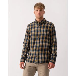Men's GANT Mens Long Sleeve Windblown Flannel Small Check Shirt - 433 Evening Blue - Navy - Size: 38/Regular Men's GANT Mens Long Sleeve Windblown Flannel Small Check Shirt - 433 Evening Blue - Navy - Size: 38/Regular