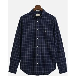 Men's GANT Reg Classic Poplin Check Shirt - Persian Blue - Navy - Size: 38/Regular Men's GANT Reg Classic Poplin Check Shirt - Persian Blue - Navy - Size: 38/Regular