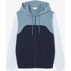 Lacoste Men's Zipped Colour Block Hoodie - Navy - Size: 40 Lacoste Men's Zipped Colour Block Hoodie - Navy - Size: 40