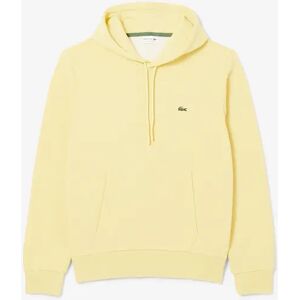 Lacoste Men's Organic Cotton Fleece Hoodie - Yellow - Size: 38 Lacoste Men's Organic Cotton Fleece Hoodie - Yellow - Size: 38