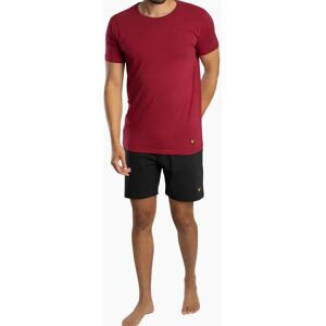 Lyle And Scott Men's Charlie T-Shirt & Shorts Lounge Set, Burgundy/Black - Size: 35/34/32 Lyle And Scott Men's Charlie T-Shirt & Shorts Lounge Set, Burgundy/Black - Size: 35/34/32