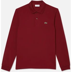 Men's Men's Bordeaux Lacoste L1212 Classic Long Sleeve Polo T-Shirt - Red - Size: 44 Men's Men's Bordeaux Lacoste L1212 Classic Long Sleeve Polo T-Shirt - Red - Size: 44