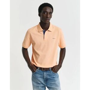 Men's GANT Regular Contrast Pique Polo Shirt, Peachy Orange - Tan - Size: 44 Men's GANT Regular Contrast Pique Polo Shirt, Peachy Orange - Tan - Size: 44