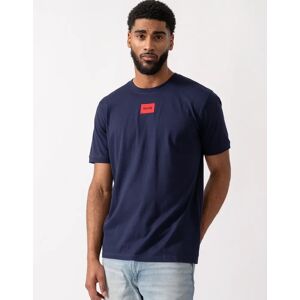 Hugo Boss Men's HUGO Diragolino212 Label Logo Mens T-Shirt - Navy 418 - Size: 38 Hugo Boss Men's HUGO Diragolino212 Label Logo Mens T-Shirt - Navy 418 - Size: 38