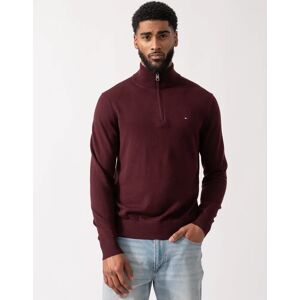 Men's Tommy Hilfiger Organic Cotton Cashmere Mens Zip-Mock Sweater - Deep Burgundy - Red - Size: 42 Men's Tommy Hilfiger Organic Cotton Cashmere Mens Zip-Mock Sweater - Deep Burgundy - Red - Size: 42
