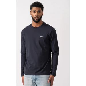 Hugo Boss Men's BOSS Green Tee Mens Stretch-Cotton T-Shirt with Contrast Logo - Dark Blue 402 - Navy - Size: 38 Hugo Boss Men's BOSS Green Tee Mens Stretch-Cotton T-Shirt with Contrast Logo - Dark Blue 402 - Navy - Size: 38