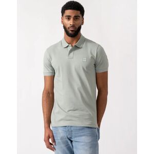 Hugo Boss Men's BOSS Orange Passenger Mens Stretch-Cotton Slim-Fit Polo Shirt with Logo Patch - Open Green 351 - Grey - Size: XXL Hugo Boss Men's BOSS Orange Passenger Mens Stretch-Cotton Slim-Fit Polo Shirt with Logo Patch - Open Green 351 - Grey - Size: XXL