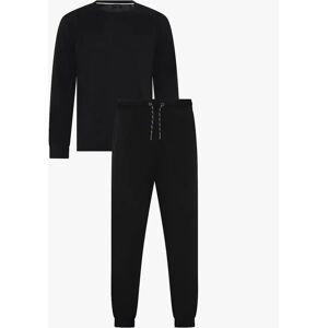 Men's Ted Baker Ted Baker WAFFLE LONG SLEEVE SHIRT & JOGGER SET Mens Loungewear Black - Size: MEDIUM Men's Ted Baker Ted Baker WAFFLE LONG SLEEVE SHIRT & JOGGER SET Mens Loungewear Black - Size: MEDIUM