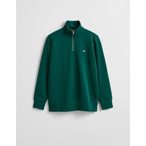 Men's GANT Mens Regular Fit Shield Logo Half Zip Sweatshirt - 373 Deep Forest Green - Size: 44 Men's GANT Mens Regular Fit Shield Logo Half Zip Sweatshirt - 373 Deep Forest Green - Size: 44