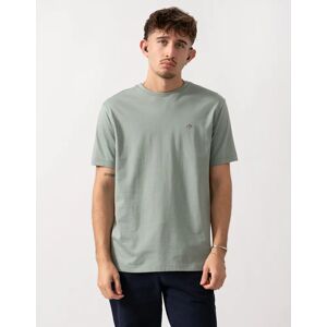 Men's GANT Mens Regular Fit Short Sleeve Shield Logo T-Shirt - 10 Ceramic Grey - Tan - Size: 44 Men's GANT Mens Regular Fit Short Sleeve Shield Logo T-Shirt - 10 Ceramic Grey - Tan - Size: 44