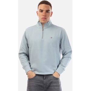 GANT Men's Shield Half-Zip Sweatshirt - Blue - Size: L GANT Men's Shield Half-Zip Sweatshirt - Blue - Size: L