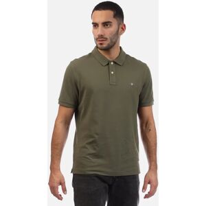 GANT Men's Regular Fit Shield Piqué Polo Shirt - Green - Size: 42 GANT Men's Regular Fit Shield Piqué Polo Shirt - Green - Size: 42