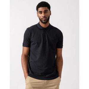 Hugo Boss Men's BOSS Green Mens Paddy Cotton-Piqué Polo Shirt with Contrast Logo - Dark Blue 408 - Black - Size: 44 Hugo Boss Men's BOSS Green Mens Paddy Cotton-Piqué Polo Shirt with Contrast Logo - Dark Blue 408 - Black - Size: 44