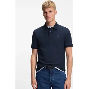 Hugo Boss Men's BOSS Orange Passenger Mens Stretch-Cotton Slim-Fit Polo Shirt with Logo Patch - Open Blue 464 - Navy - Size: 40 Hugo Boss Men's BOSS Orange Passenger Mens Stretch-Cotton Slim-Fit Polo Shirt with Logo Patch - Open Blue 464 - Navy - Size: 40