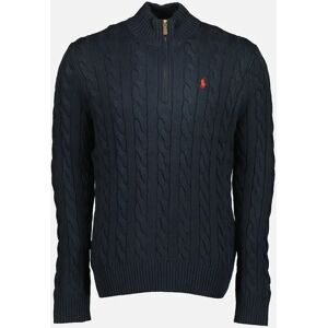 Ralph Lauren Men's Cable-Knit Quarter Zip Jumper - Navy - Size: 2XL Ralph Lauren Men's Cable-Knit Quarter Zip Jumper - Navy - Size: 2XL