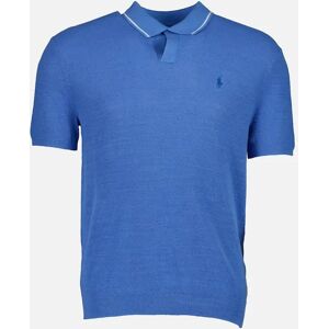 Ralph Lauren Men's Textured Cotton-Linen Short Sleeve Jumper - Blue - Size: 42 Ralph Lauren Men's Textured Cotton-Linen Short Sleeve Jumper - Blue - Size: 42