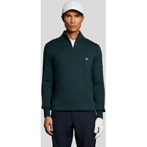 Lyle And Scott Men's Cotton Blend 1/4 Zip Jumper - Green - Size: 44 Lyle And Scott Men's Cotton Blend 1/4 Zip Jumper - Green - Size: 44