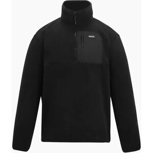 Men's Regatta Mens Frankie Quarter Zip Fleece - Black - Size: 4XL Men's Regatta Mens Frankie Quarter Zip Fleece - Black - Size: 4XL