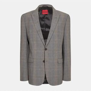 Hugo Boss Men's Plaid Patterned Flap Pocket Lapel Collared Blazer - Brown - Size: Regular/36 Hugo Boss Men's Plaid Patterned Flap Pocket Lapel Collared Blazer - Brown - Size: Regular/36