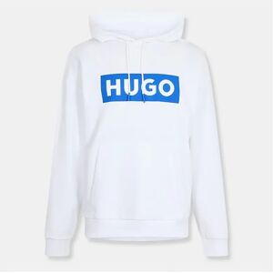 Hugo Boss Men's Box Print Hooded Neck Long Sleeve Polo Shirt - White - Size: 36 Hugo Boss Men's Box Print Hooded Neck Long Sleeve Polo Shirt - White - Size: 36