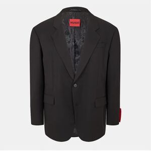 Hugo Boss Men's Solid Patterned Lapel Collared Flap Pocket Blazer - Black - Size: 38/Regular Hugo Boss Men's Solid Patterned Lapel Collared Flap Pocket Blazer - Black - Size: 38/Regular