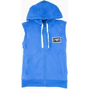 Men's Emporio Armani Ea Sleevless Hooded Sweater Blue - Size: 38 Men's Emporio Armani Ea Sleevless Hooded Sweater Blue - Size: 38