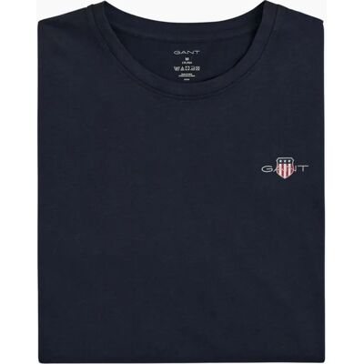 GANT Men's Shield Logo Jersey Pyjama T-Shirt, Navy - Black - Size: 38 GANT Men's Shield Logo Jersey Pyjama T-Shirt, Navy - Black - Size: 38