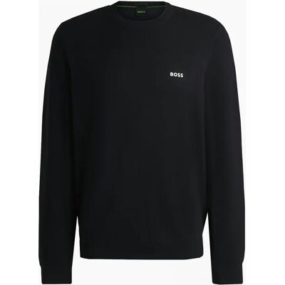 Men's Hugo Boss Men's Navy Momentum Knitted Jumper - Black - Size: 44 Men's Hugo Boss Men's Navy Momentum Knitted Jumper - Black - Size: 44