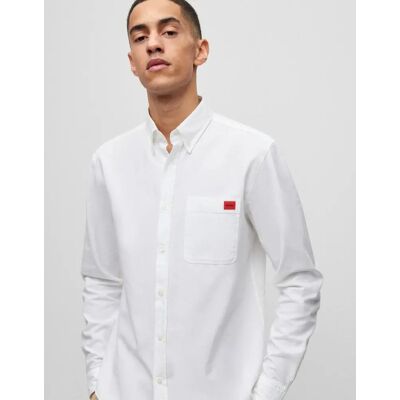 Hugo Boss Men's HUGO Evito Slim Fit Mens Long Sleeved Shirt - Open White 199 - Size: 40/Regular Hugo Boss Men's HUGO Evito Slim Fit Mens Long Sleeved Shirt - Open White 199 - Size: 40/Regular