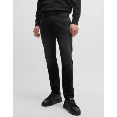 Hugo Boss Men's HUGO 734 Mens Extra-Slim Fit Jeans in Black Stretch Denim - Black 005 - Size: 36/32 Hugo Boss Men's HUGO 734 Mens Extra-Slim Fit Jeans in Black Stretch Denim - Black 005 - Size: 36/32