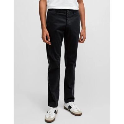 Hugo Boss Men's BOSS Orange Mens Slim Fit Chinos in Stretch-Cotton Satin NOS - Black 001 - Size: 34/32 Hugo Boss Men's BOSS Orange Mens Slim Fit Chinos in Stretch-Cotton Satin NOS - Black 001 - Size: 34/32