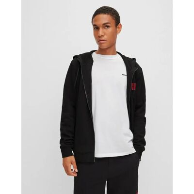 Hugo Boss Men's HUGO Daple212 Mens Zip Through Hoodie - Black 001 - Size: 36 Hugo Boss Men's HUGO Daple212 Mens Zip Through Hoodie - Black 001 - Size: 36