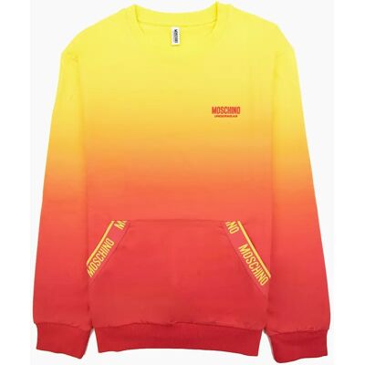 Men's Moschino Underwear Pocket Tape Logo Sweatshirt Yellow/red - Yellow Red - Size: XS Men's Moschino Underwear Pocket Tape Logo Sweatshirt Yellow/red - Yellow Red - Size: XS