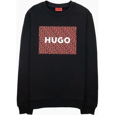 Hugo Boss Men's Hugo Dalker Logo Print Relax Fit Sweatshirt Black 001 - Size: 36 Hugo Boss Men's Hugo Dalker Logo Print Relax Fit Sweatshirt Black 001 - Size: 36