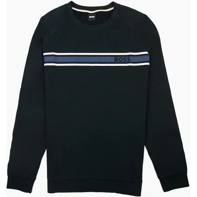 Men's Hugo Boss Authentic Logo Crewneck Sweatshirt Black 001 - Size: 40 Men's Hugo Boss Authentic Logo Crewneck Sweatshirt Black 001 - Size: 40