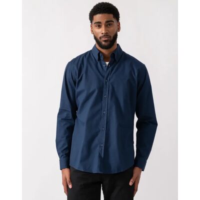 Hugo Boss Men's BOSS Orange Rickert Mens Regular-Fit Shirt in Stretch-Cotton Dobby - Open Blue 464 - Navy - Size: 38/Regular Hugo Boss Men's BOSS Orange Rickert Mens Regular-Fit Shirt in Stretch-Cotton Dobby - Open Blue 464 - Navy - Size: 38/Regular