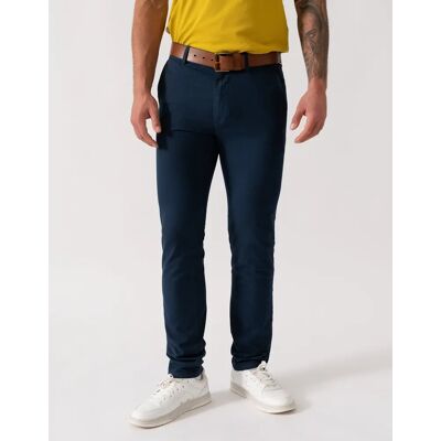 Hugo Boss Men's BOSS Orange Slim Fit Textured Chinos - Open Blue 464 - Size: W34 l32 Hugo Boss Men's BOSS Orange Slim Fit Textured Chinos - Open Blue 464 - Size: W34 l32