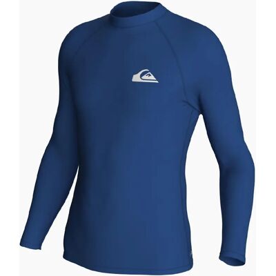 Men's Quiksilver Mens Everyday UPF 50 0 Long Sleeve Rash Vest - Blue - Size: S Men's Quiksilver Mens Everyday UPF 50 0 Long Sleeve Rash Vest - Blue - Size: S