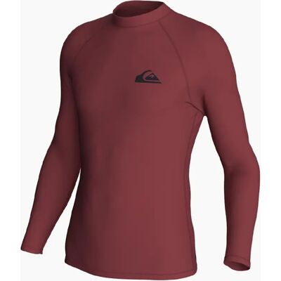 Men's Quiksilver Mens Everyday UPF 50 0 Long Sleeve Rash Vest - Red - Size: XL Men's Quiksilver Mens Everyday UPF 50 0 Long Sleeve Rash Vest - Red - Size: XL