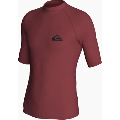 Men's Quiksilver Mens Everyday UV Protect Rash Vest - Red - Size: 38 Men's Quiksilver Mens Everyday UV Protect Rash Vest - Red - Size: 38