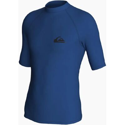 Men's Quiksilver Mens Everyday UV Protect Rash Vest - Blue - Size: 42 Men's Quiksilver Mens Everyday UV Protect Rash Vest - Blue - Size: 42