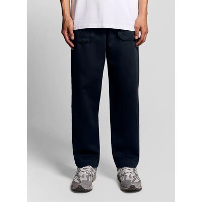 Lyle And Scott Men's Straight Leg Linen Blend Trousers - Black - Size: 33/32 Lyle And Scott Men's Straight Leg Linen Blend Trousers - Black - Size: 33/32