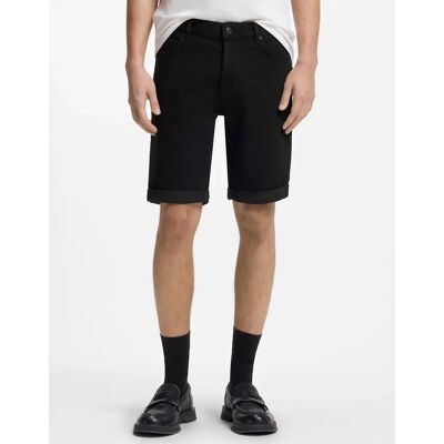 Hugo Boss Men's HUGO 634 Mens Tapered Fit Denim Shorts - Black 001 - Size: 34/32 Hugo Boss Men's HUGO 634 Mens Tapered Fit Denim Shorts - Black 001 - Size: 34/32