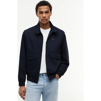 Men's Tommy Hilfiger Cotton Mens Harrington Jacket - Desert Sky - Blue/Black - Size: 38/Regular Men's Tommy Hilfiger Cotton Mens Harrington Jacket - Desert Sky - Blue/Black - Size: 38/Regular