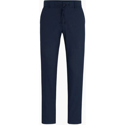 Hugo Boss Men's Genius Solid Patterned Straight Pants - Navy - Size: 36W r Hugo Boss Men's Genius Solid Patterned Straight Pants - Navy - Size: 36W r