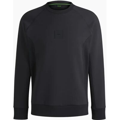 Hugo Boss Men's Crew Neck Raglan Sleeve Ribbed Collar Sweatshirt - Navy - Size: 38 Hugo Boss Men's Crew Neck Raglan Sleeve Ribbed Collar Sweatshirt - Navy - Size: 38