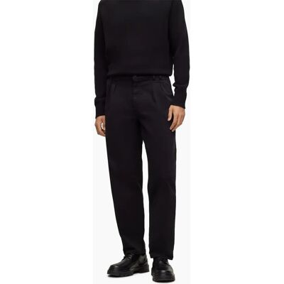Hugo Boss Men's Tulsa Solid Patterned Straight Chinos - Black - Size: 30/34 Hugo Boss Men's Tulsa Solid Patterned Straight Chinos - Black - Size: 30/34