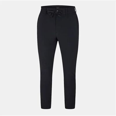 Hugo Boss Men's Solid Patterned Tapered Chinos - Black - Size: 30W r Hugo Boss Men's Solid Patterned Tapered Chinos - Black - Size: 30W r