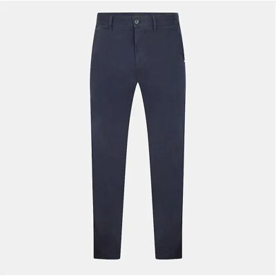 Hugo Boss Men's Crigan3 Solid Patterned Straight Chinos - Navy - Size: 40/32 Hugo Boss Men's Crigan3 Solid Patterned Straight Chinos - Navy - Size: 40/32